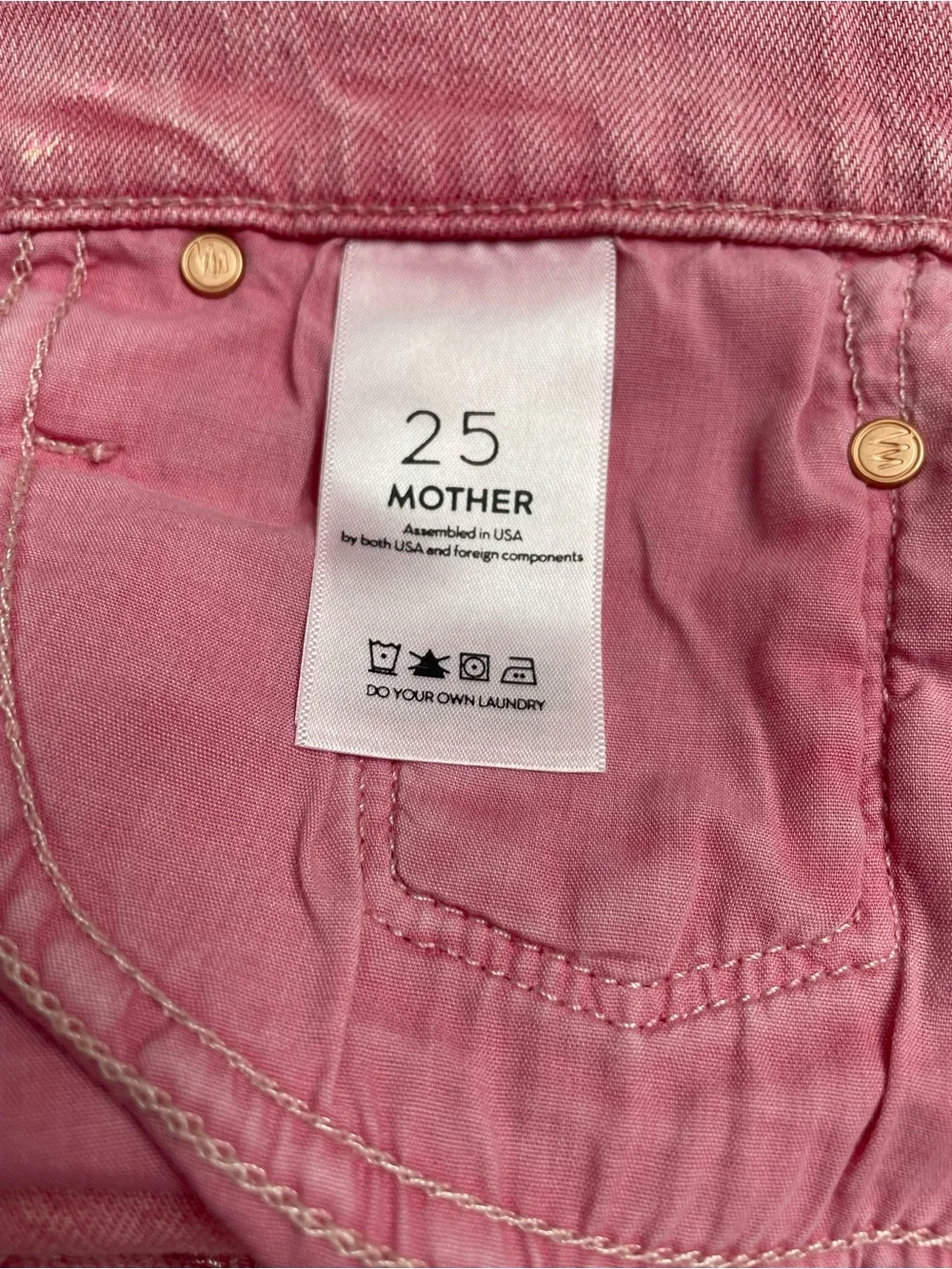 Mother Superior tomcat kick fray Jean shorts. Button fly.